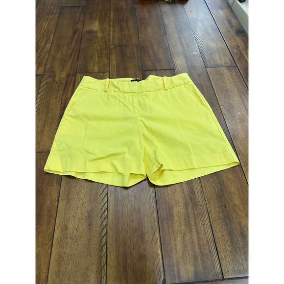 Talbots Pants - Talbots Chino Shorts Women 4P Yellow Good Petite Stretch Mid Rise Cotton Blend